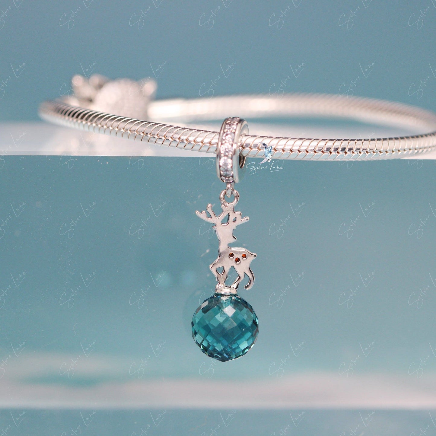 Christmas deer dangle charm