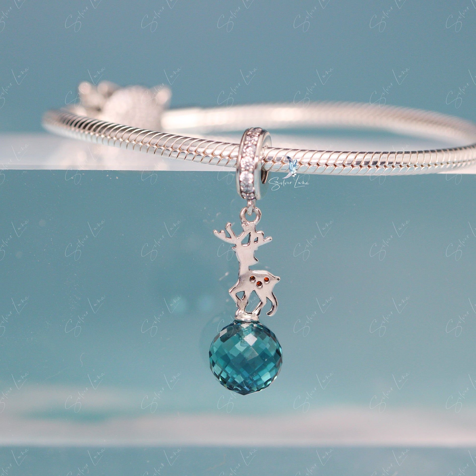 Christmas deer dangle charm