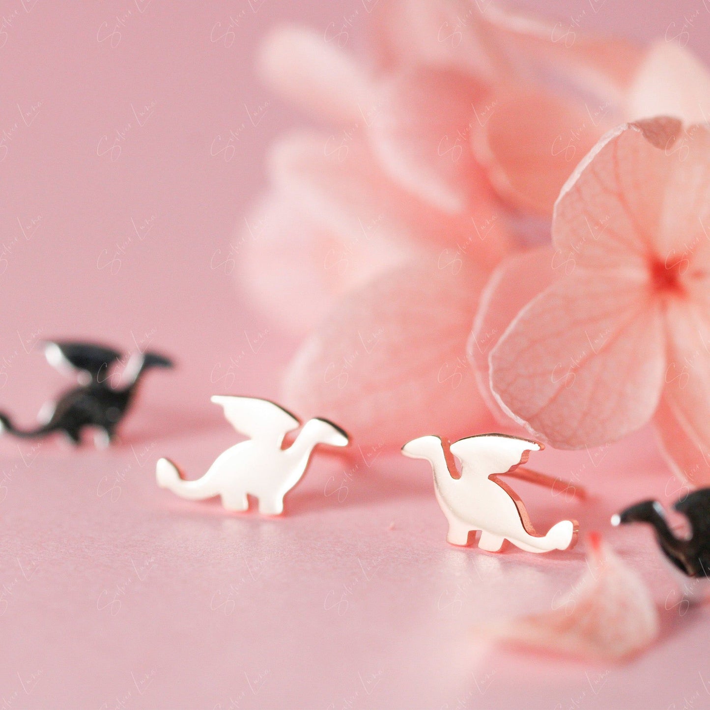 dragon stud earrings