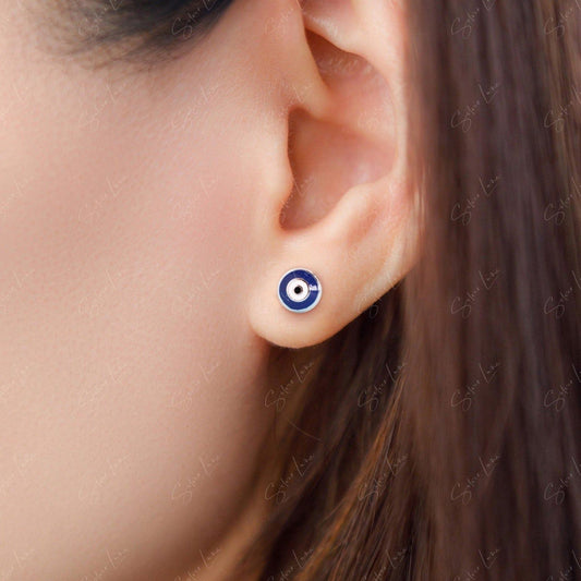 evil eye stud earrings