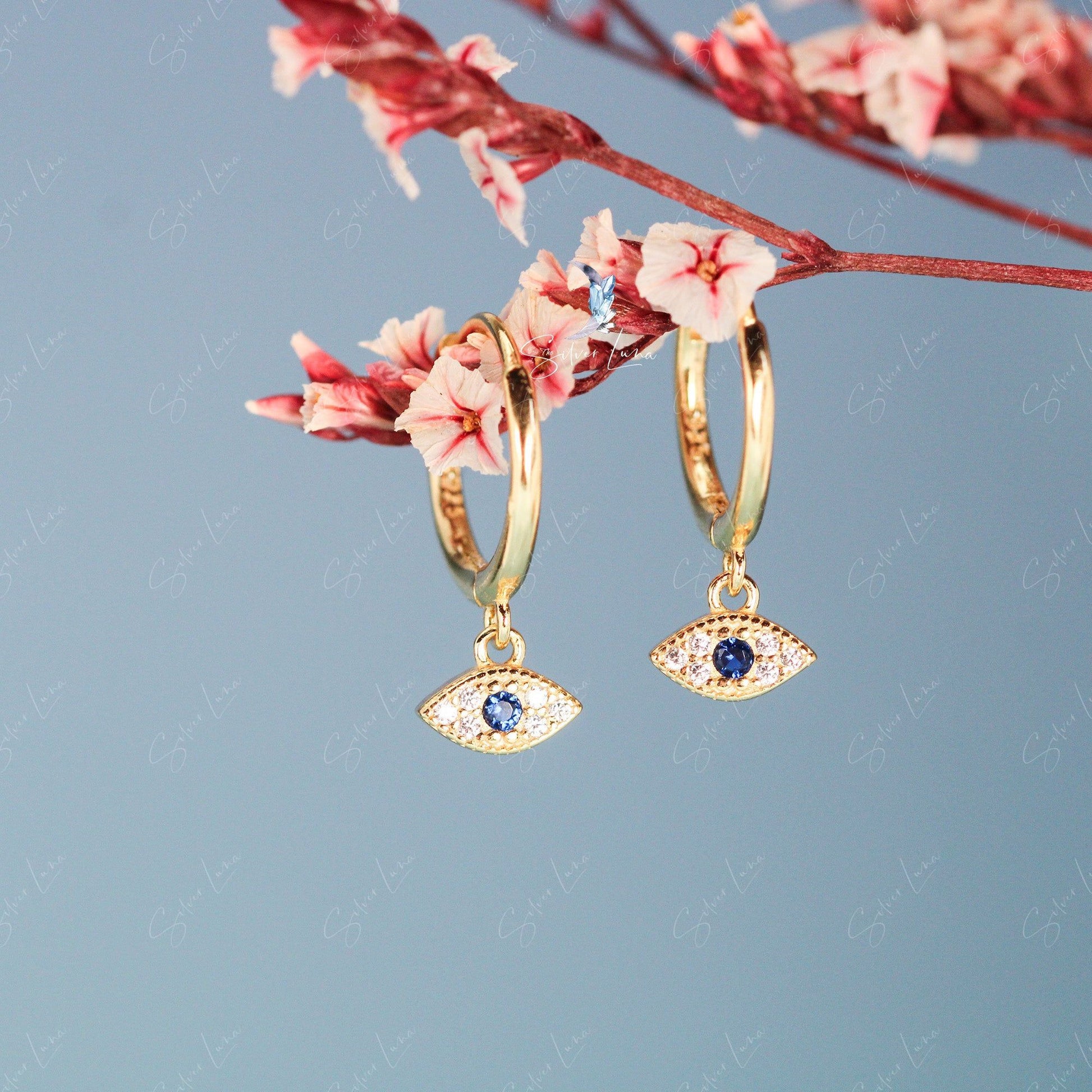 eyes hoop earrings