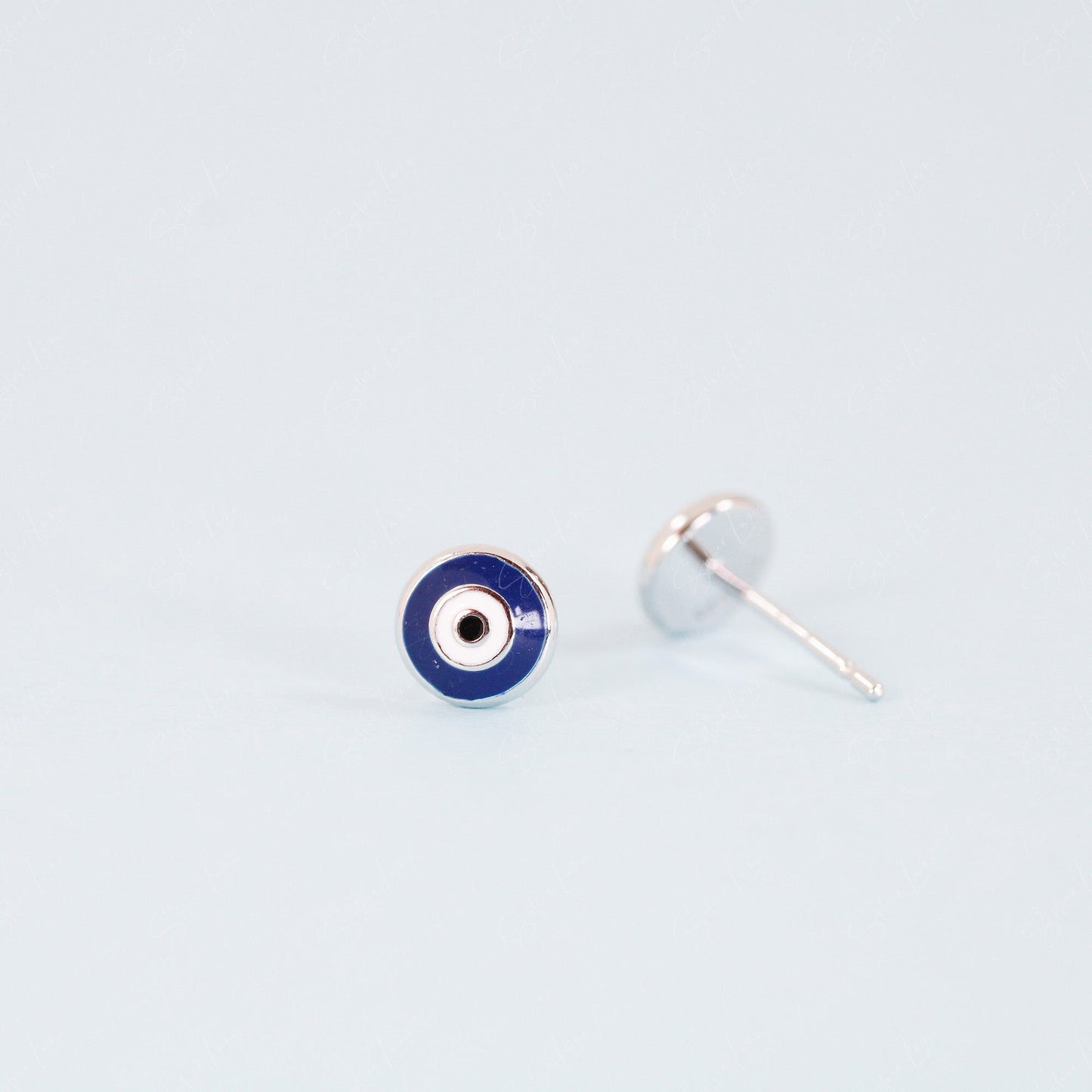 Turkish evil eye stud earrings