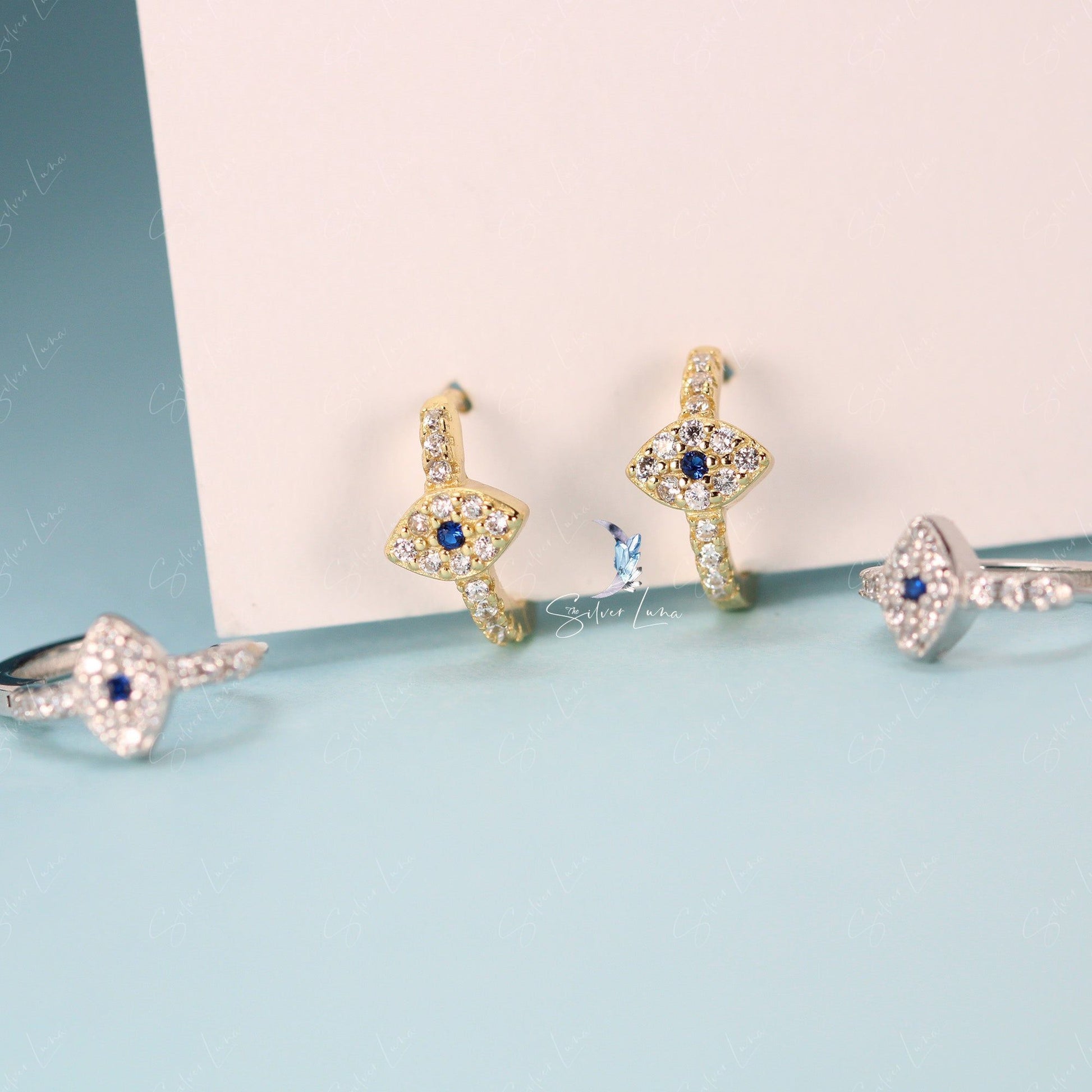 eyes hoop earrings