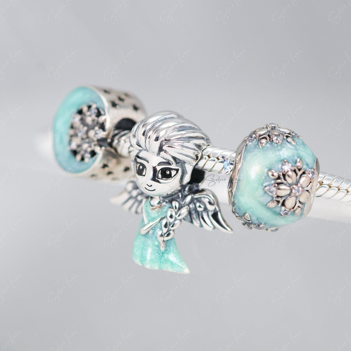 snow angel bead charm