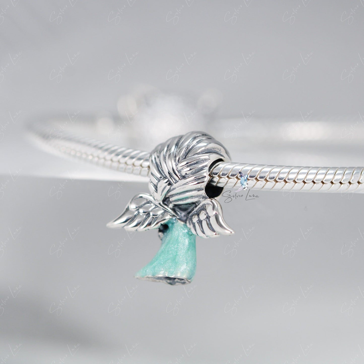 snow angel bead charm