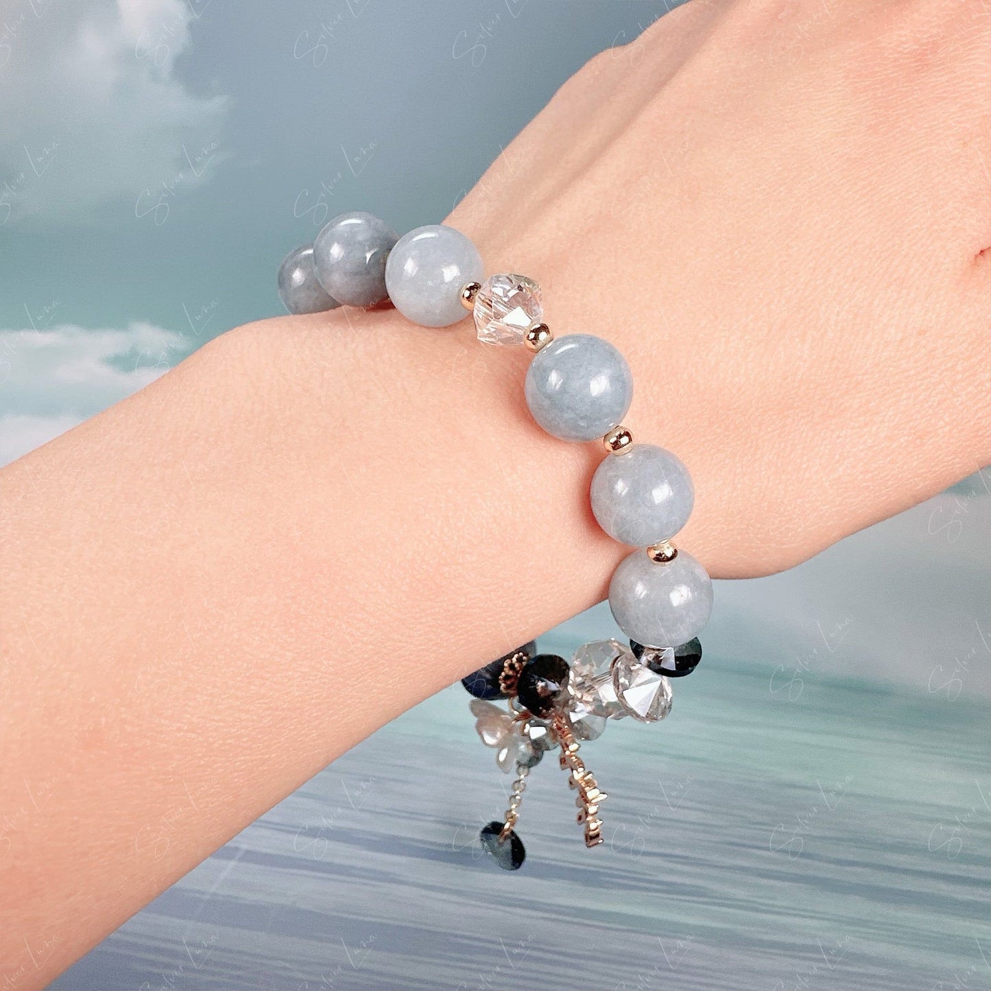 Fengshui stone beaded bracelet