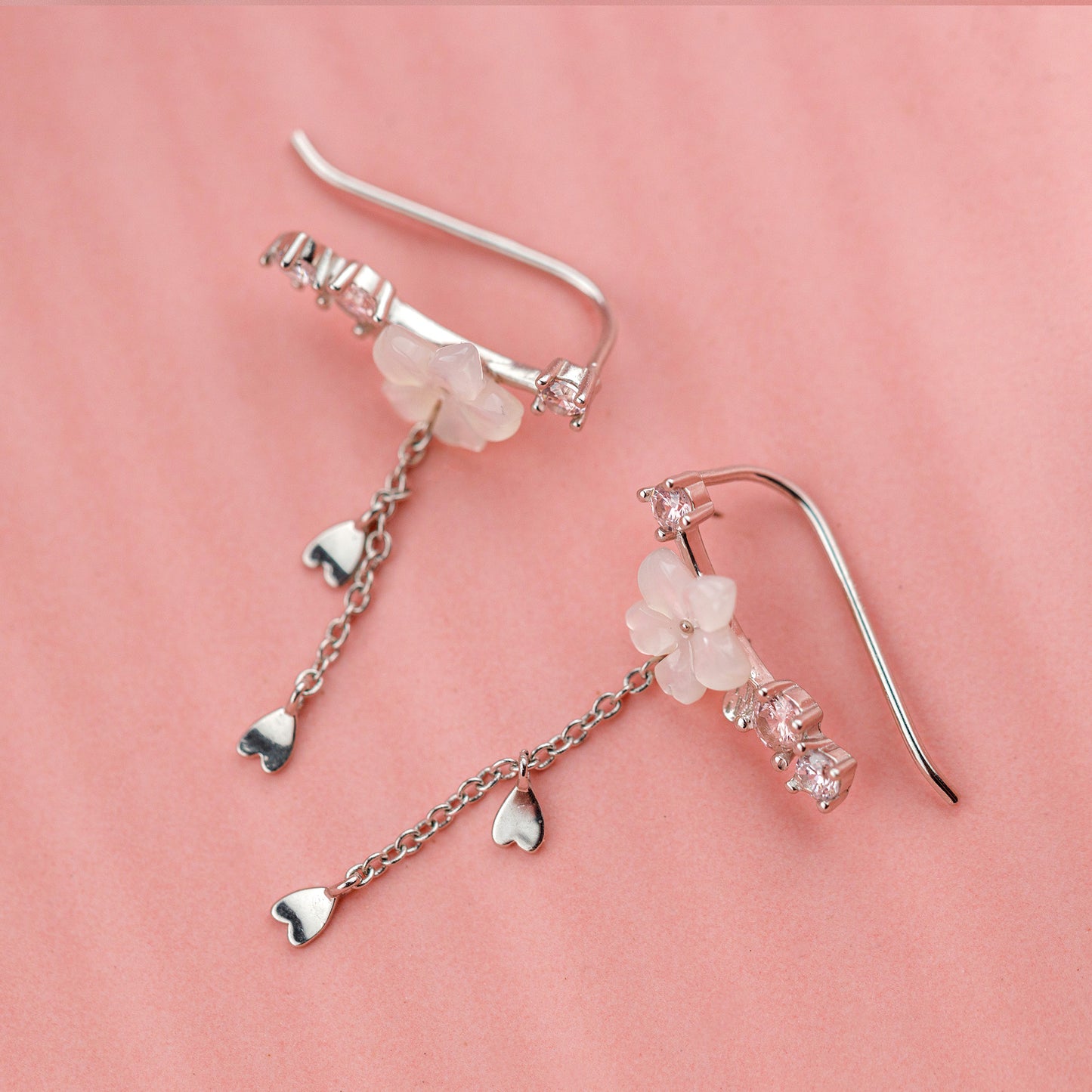 flower climber earrings