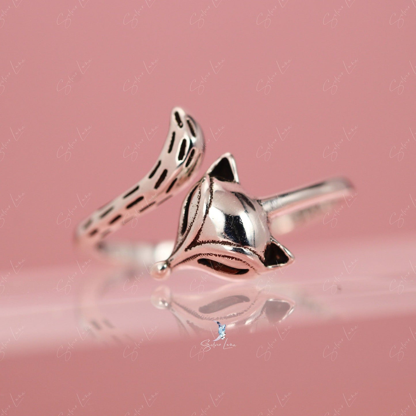 silver fox adjustable ring