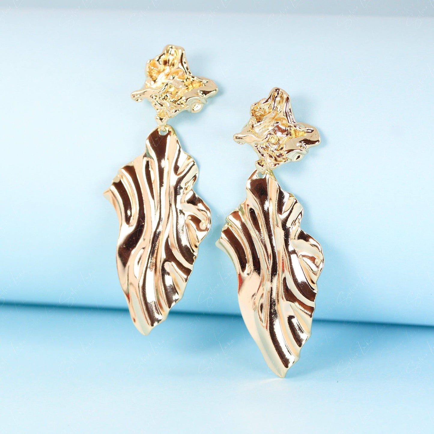 geometric abstract statement earrings