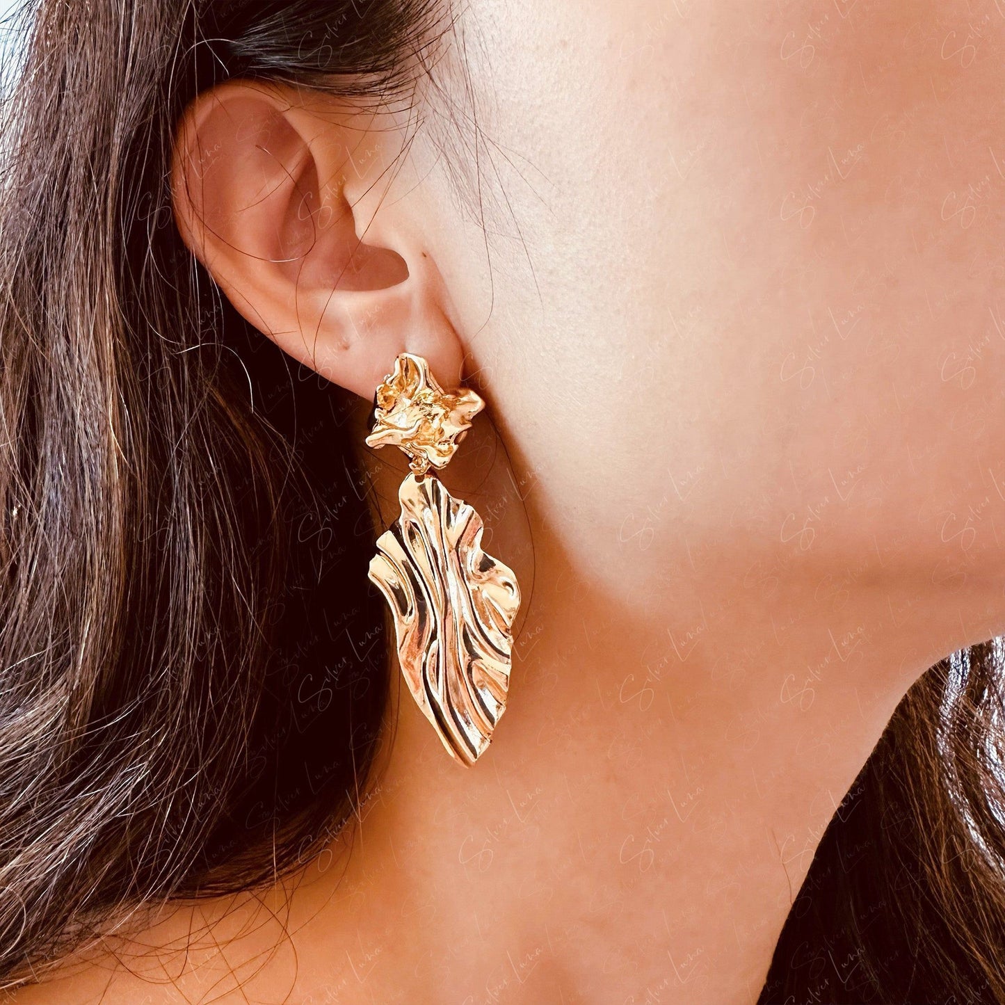geometric abstract statement earrings