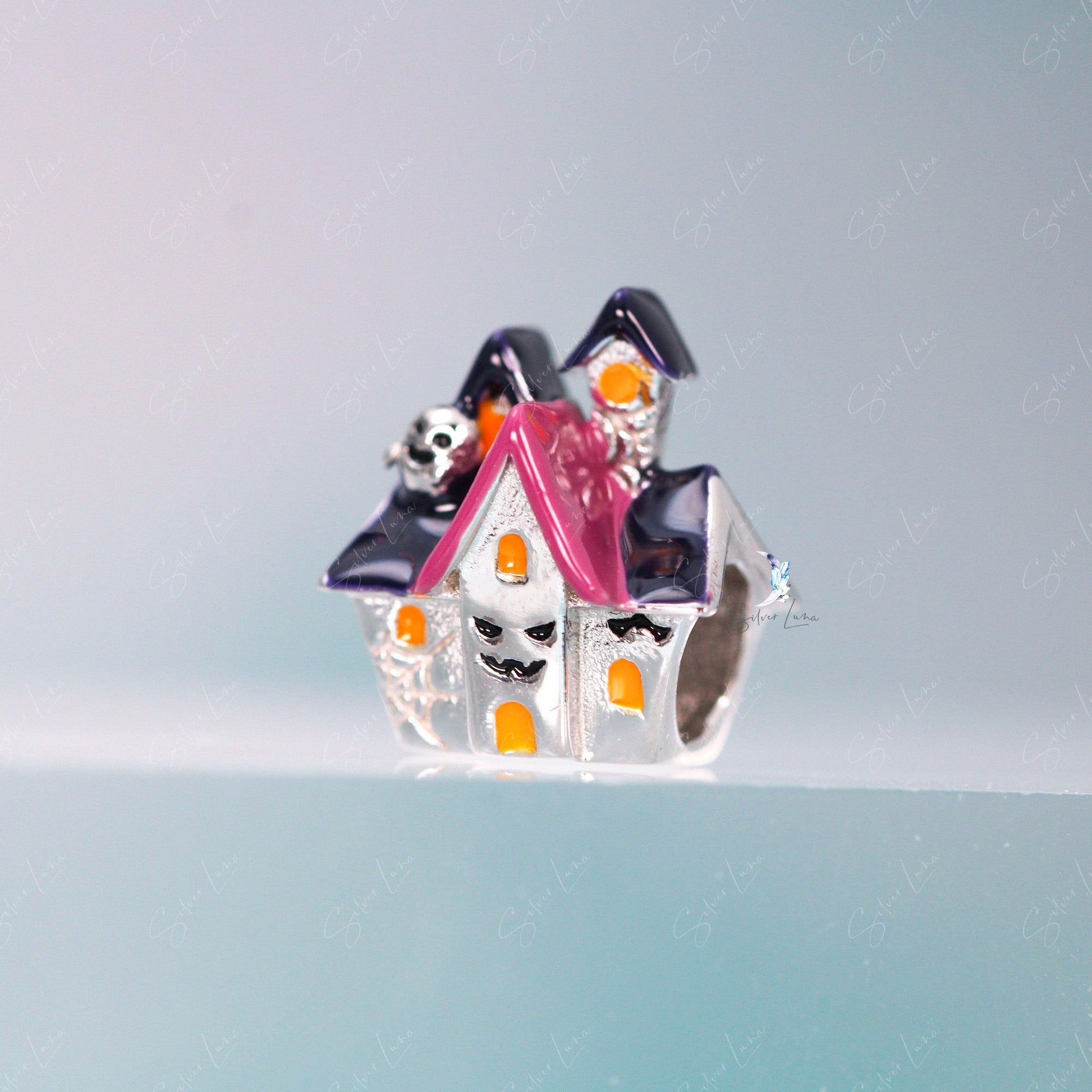 Halloween ghost house charm