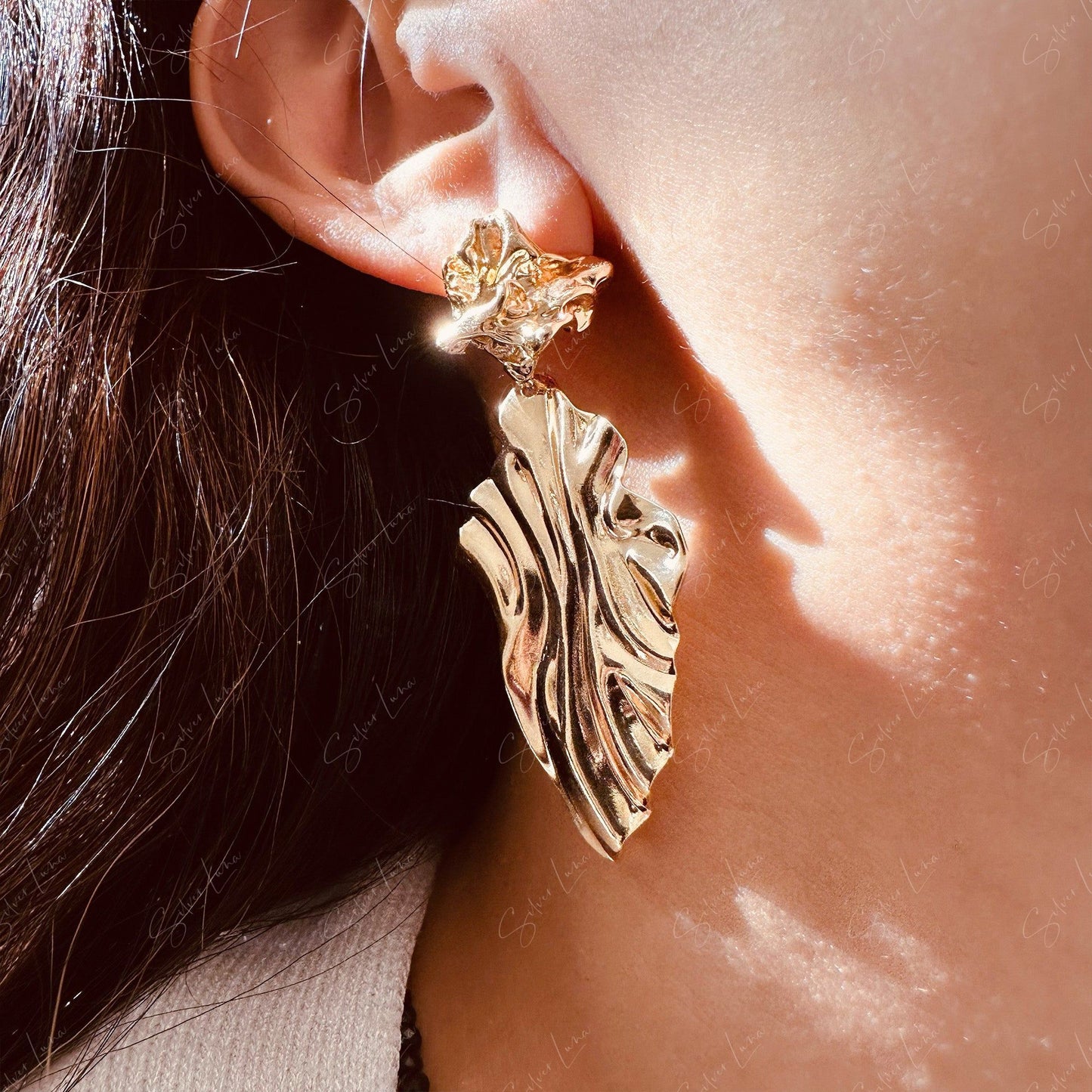 geometric abstract statement earrings