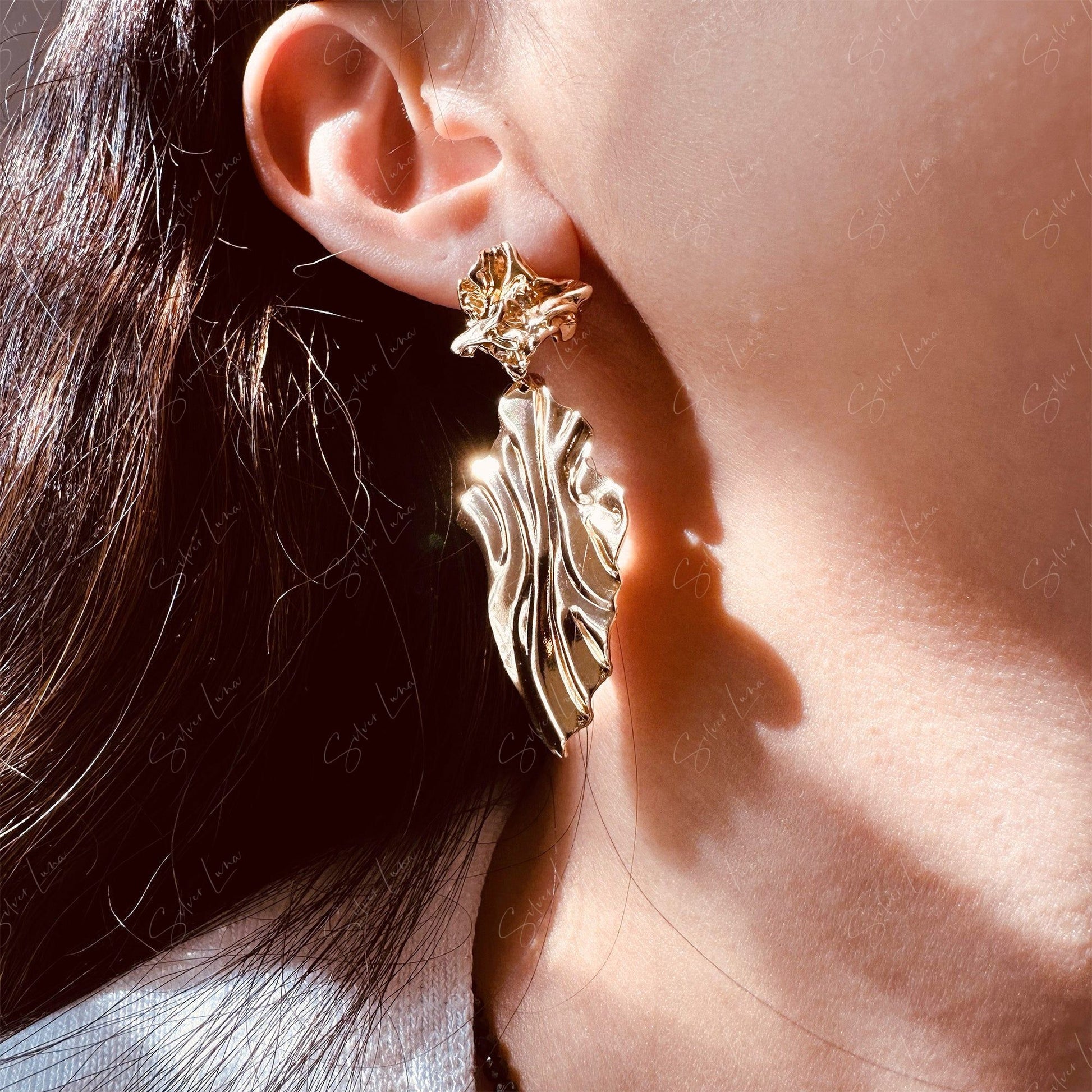 geometric abstract statement earrings