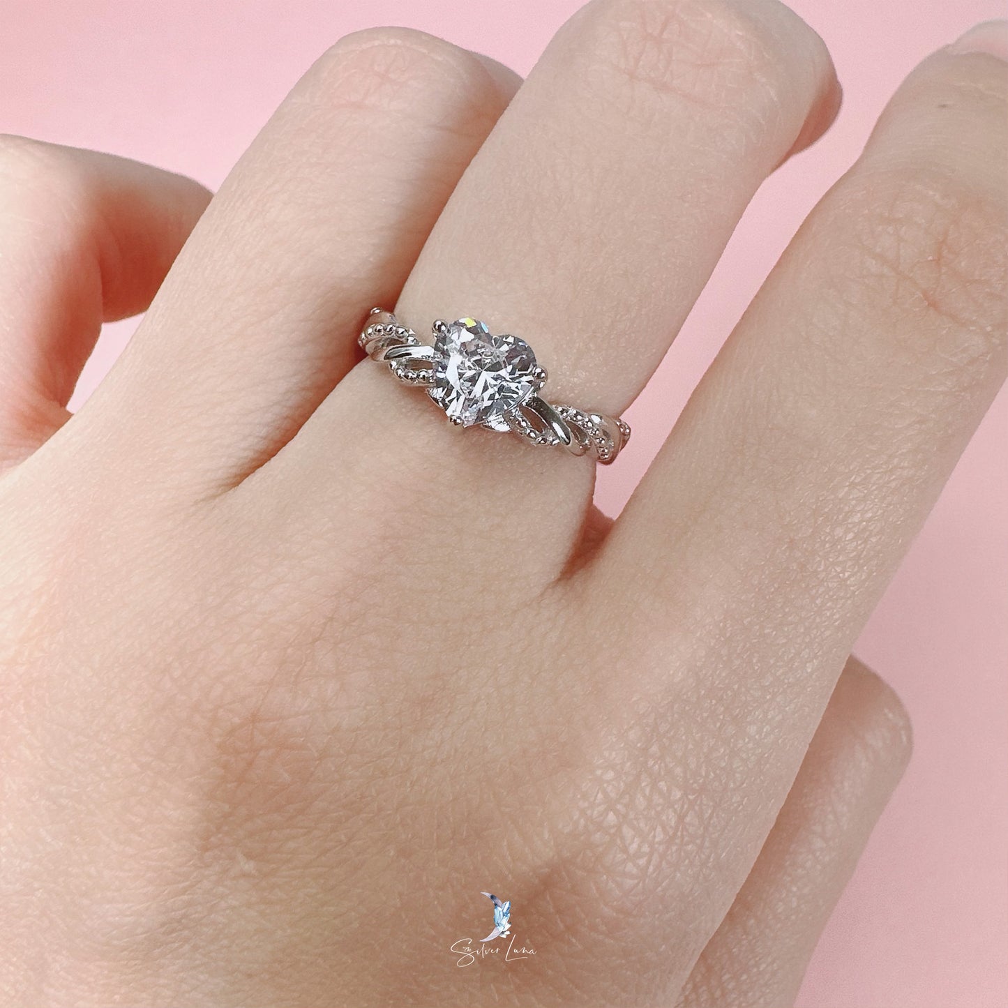 valentine heart promise ring