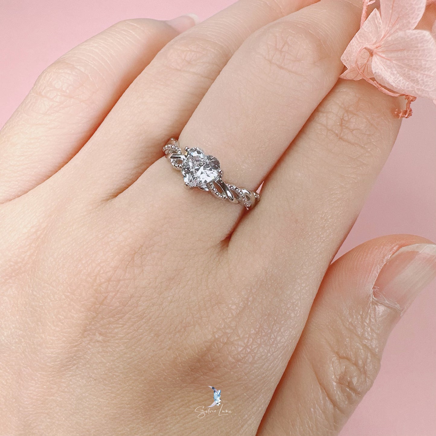valentine heart promise ring