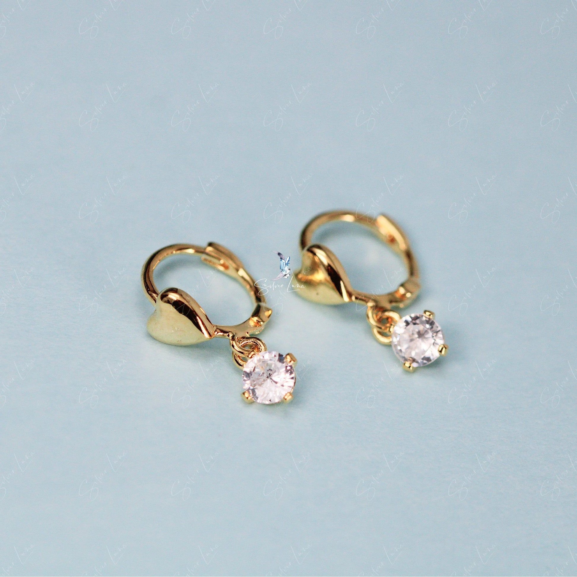 heart hoop earrings