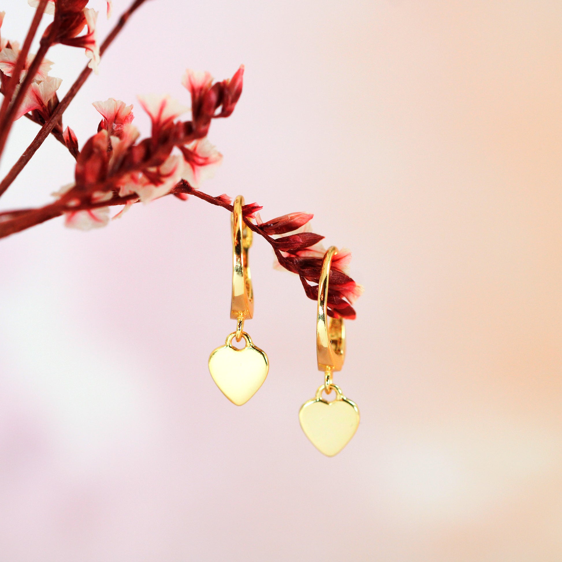 heart hoop earrings