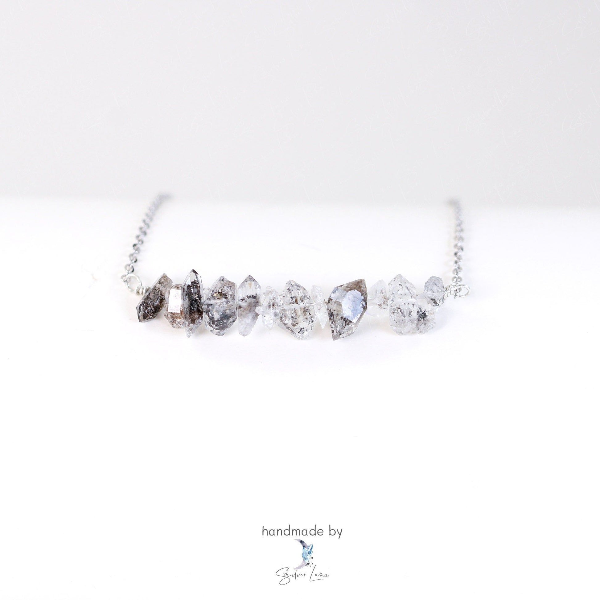Herkimer diamond pendant necklace