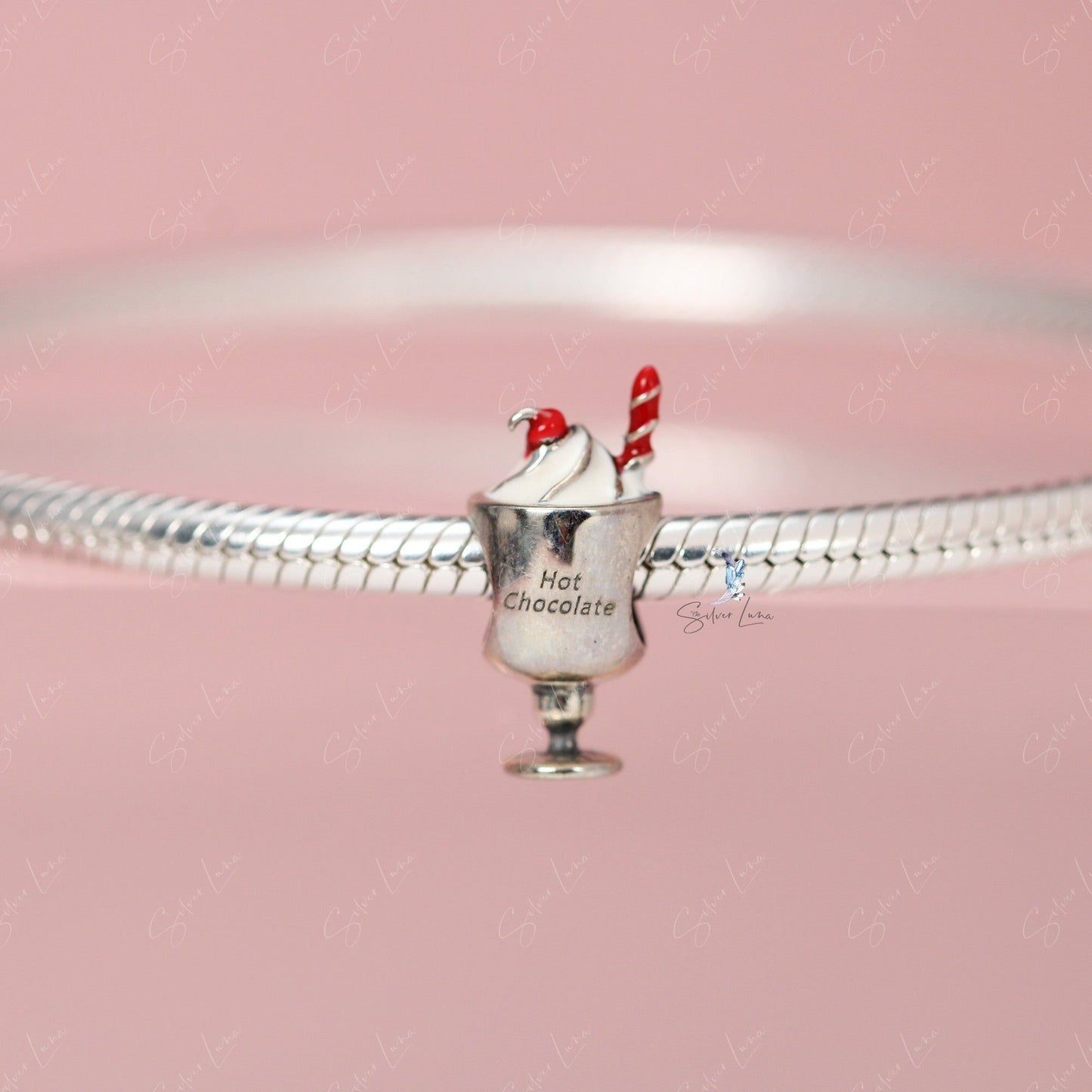 hot chocolate sterling silver charm