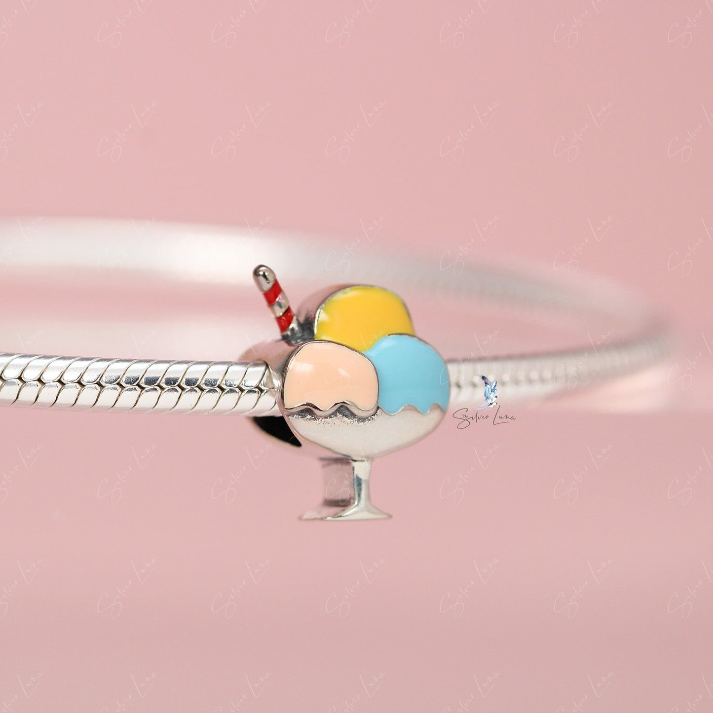 ice-cream cup bead charm