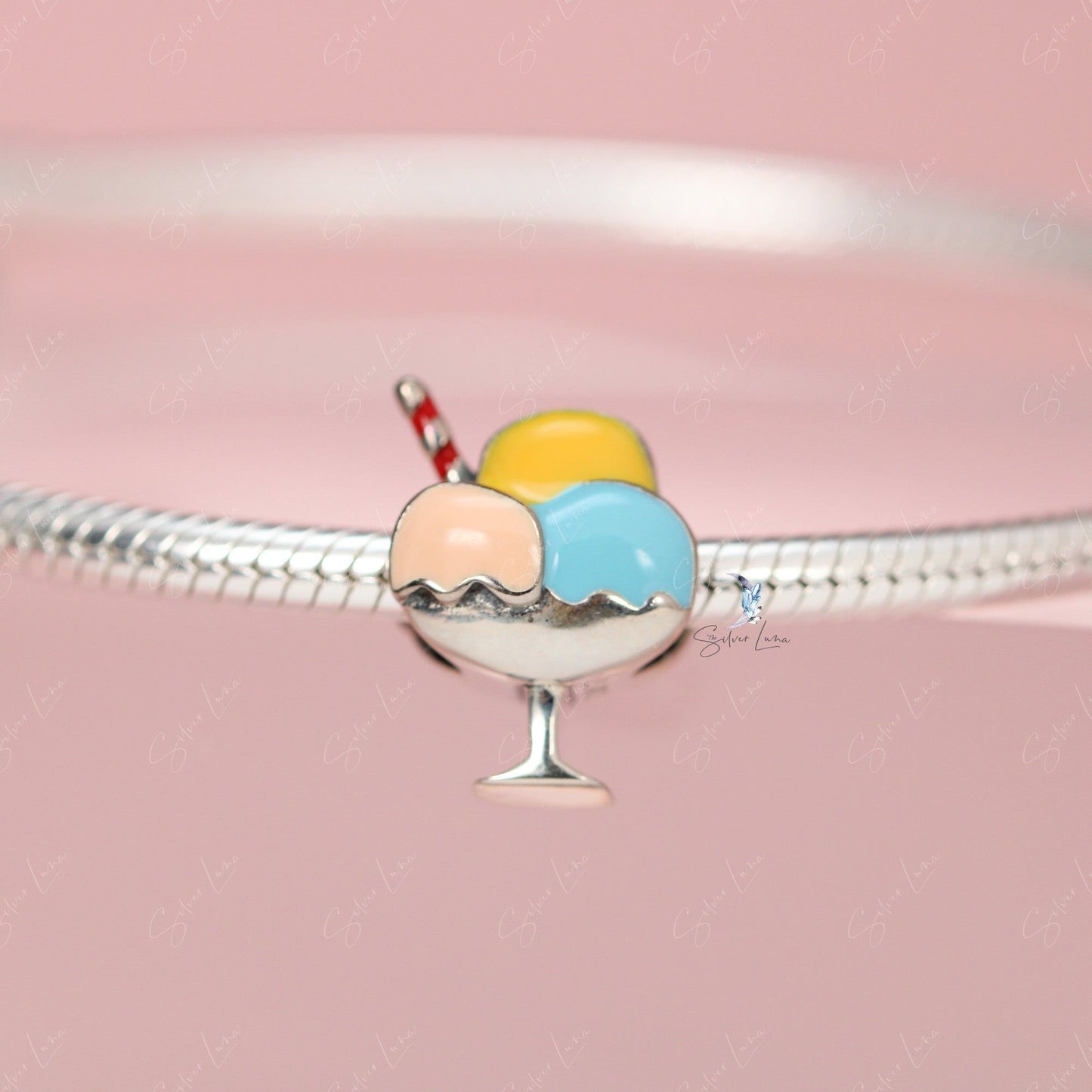 ice cream cup charm