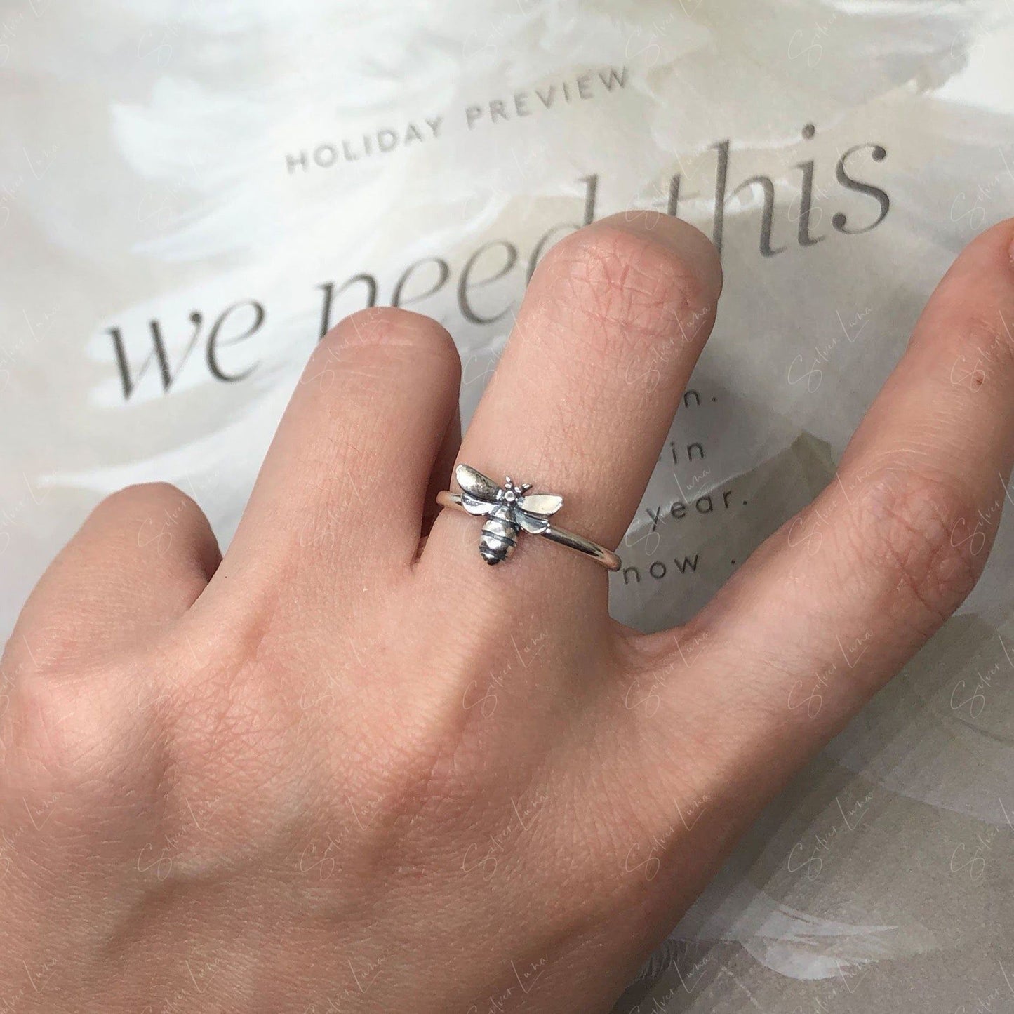 Honey Bee Adjustable Ring