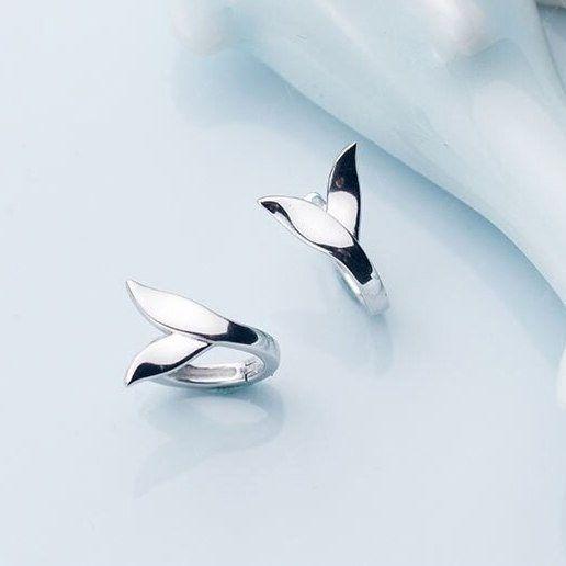 mermaid tail hoop earrings