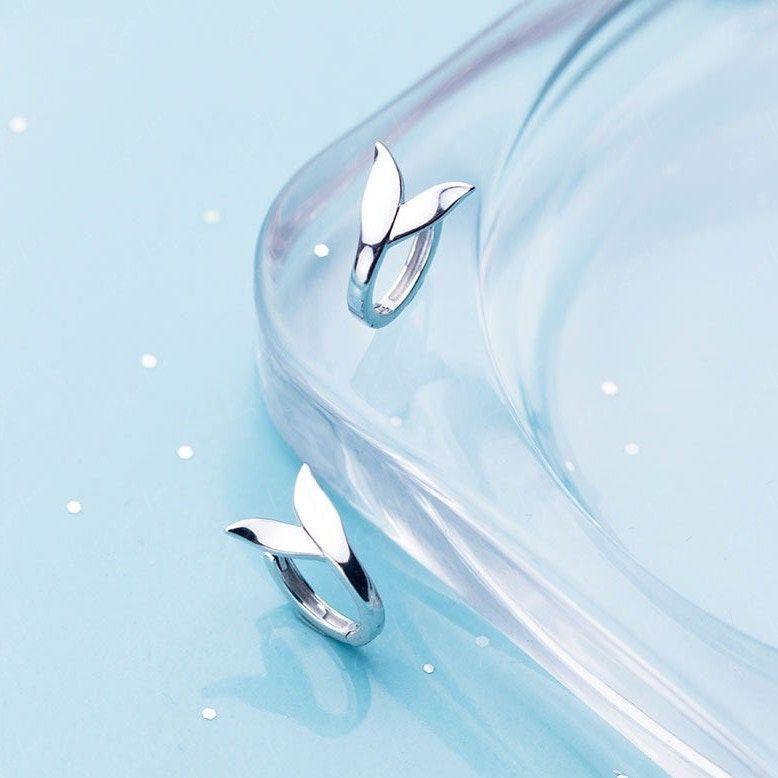 mermaid tail hoop earrings