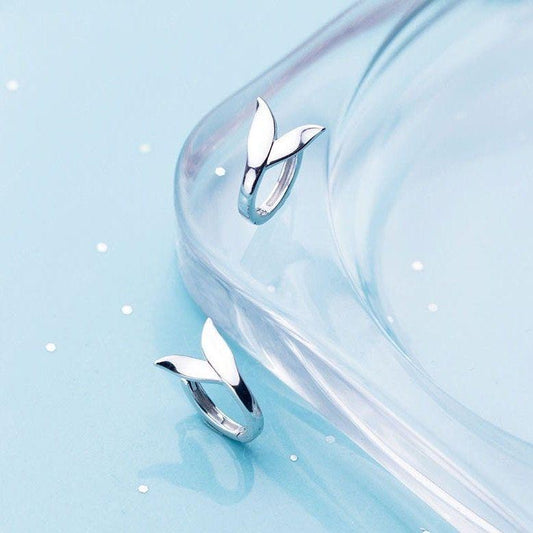 mermaid tail hoop earrings