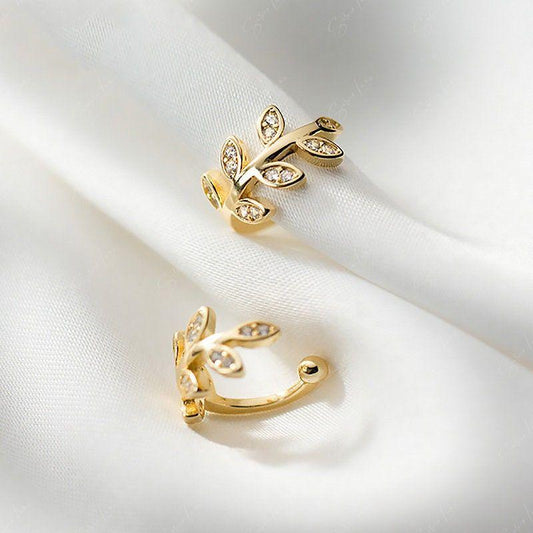 Floral Leaves Wrap Ear Cuffs Non Piercing Earrings
