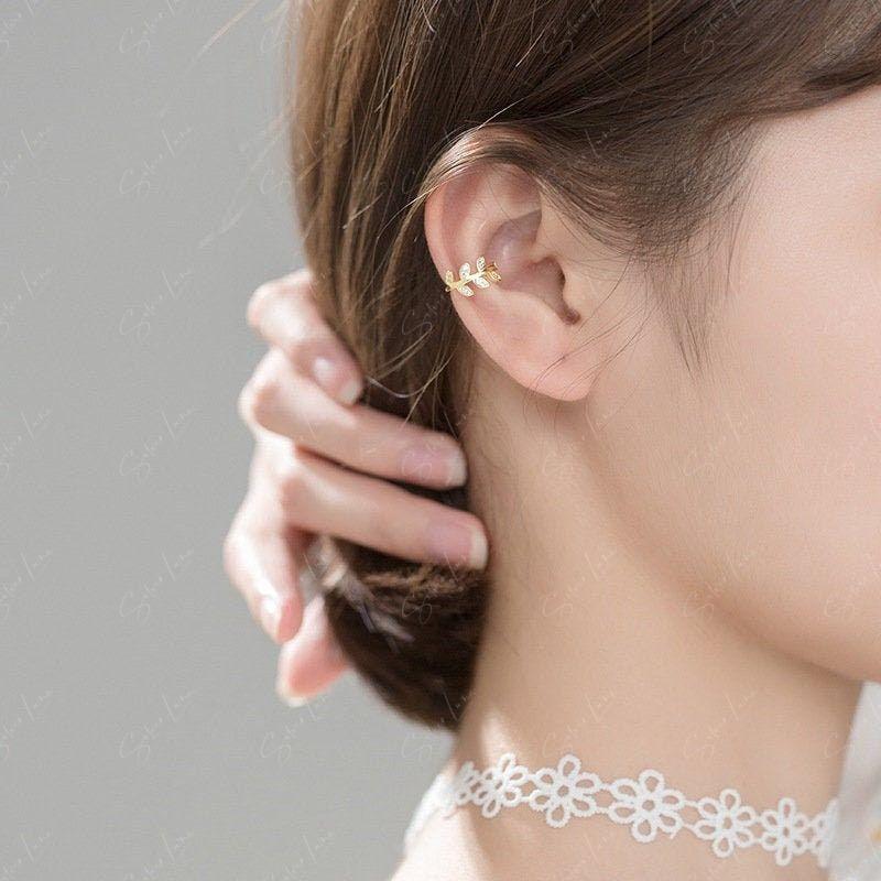 Floral Leaves Wrap Ear Cuffs Non Piercing Earrings