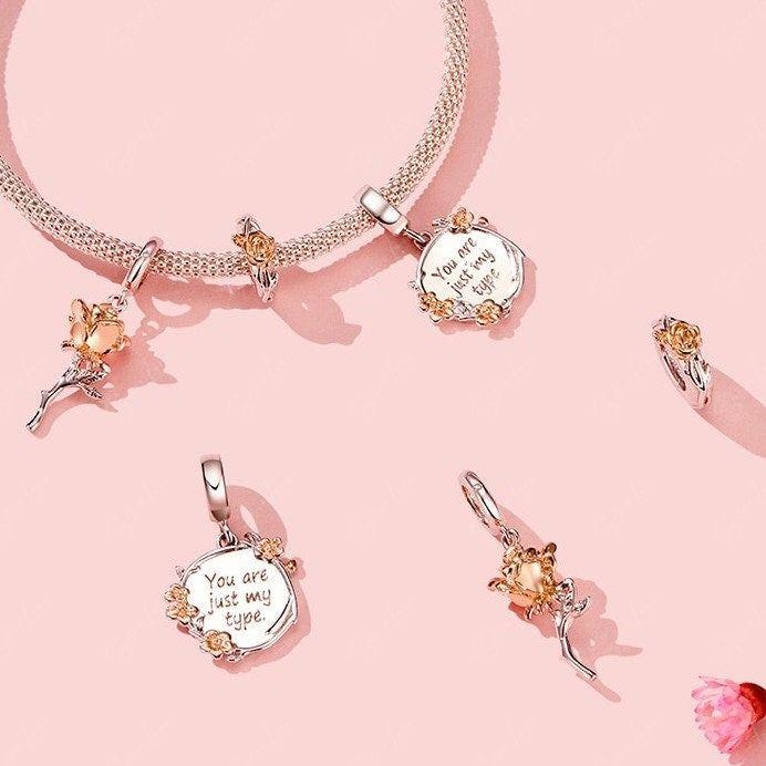 Sweat Rose Pendant Charm