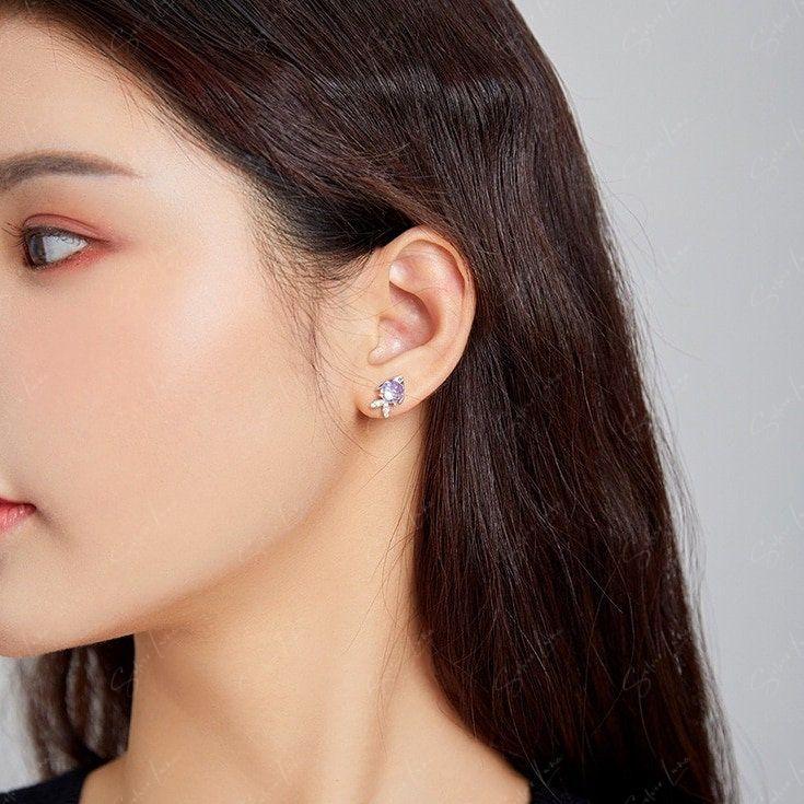 rainbow fish stud earrings