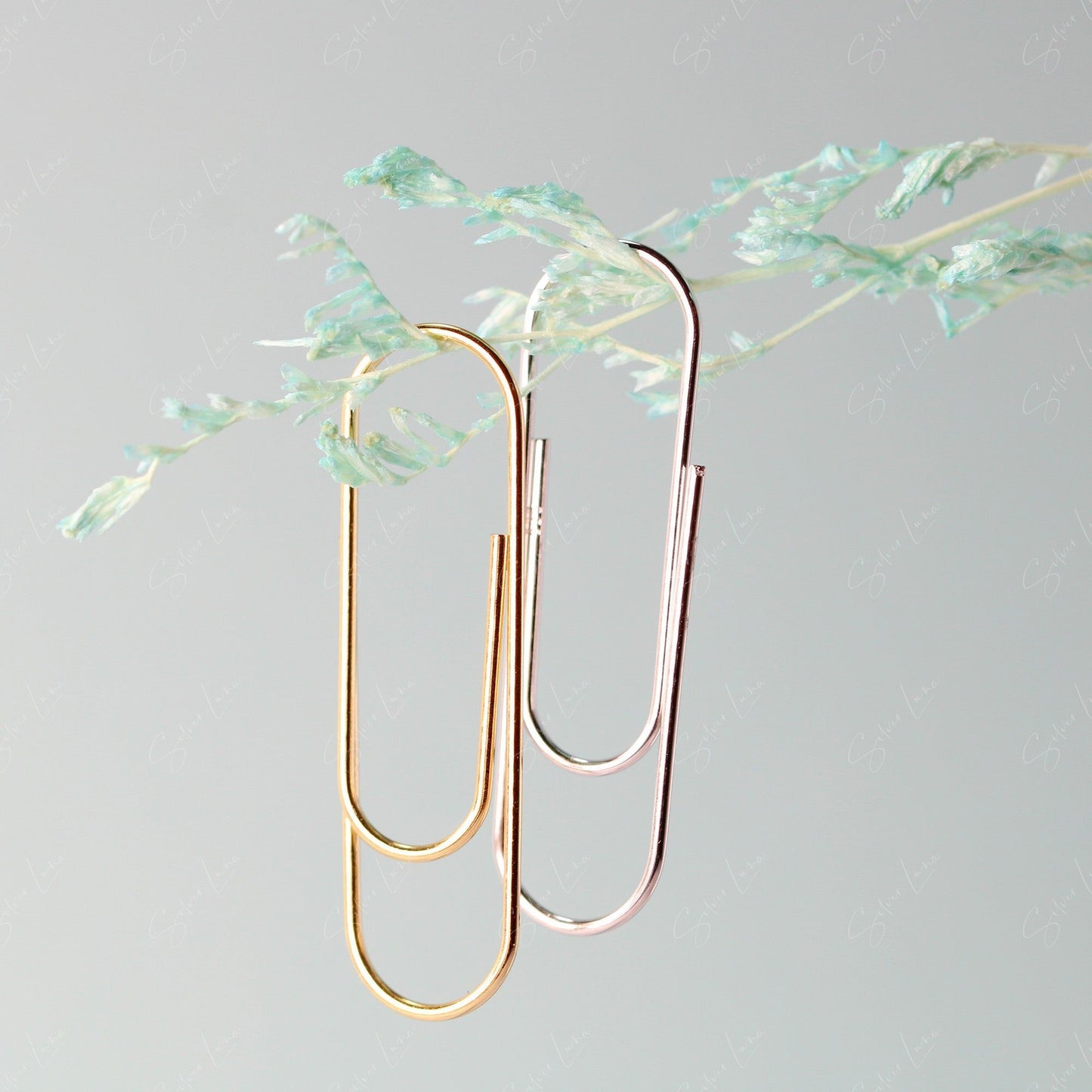 Unique Paper Clip Sterling Silver Earrings