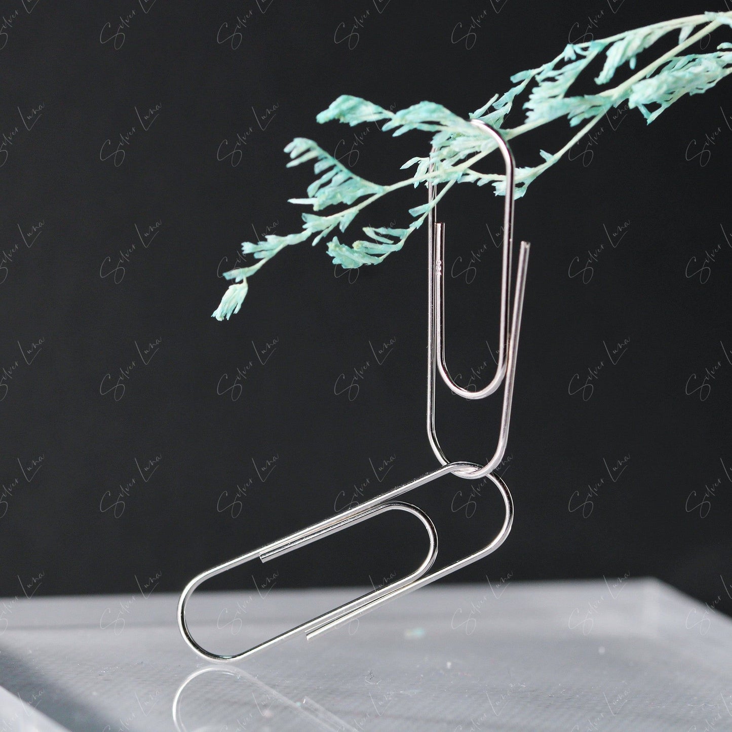 Unique Paper Clip Sterling Silver Earrings Silver