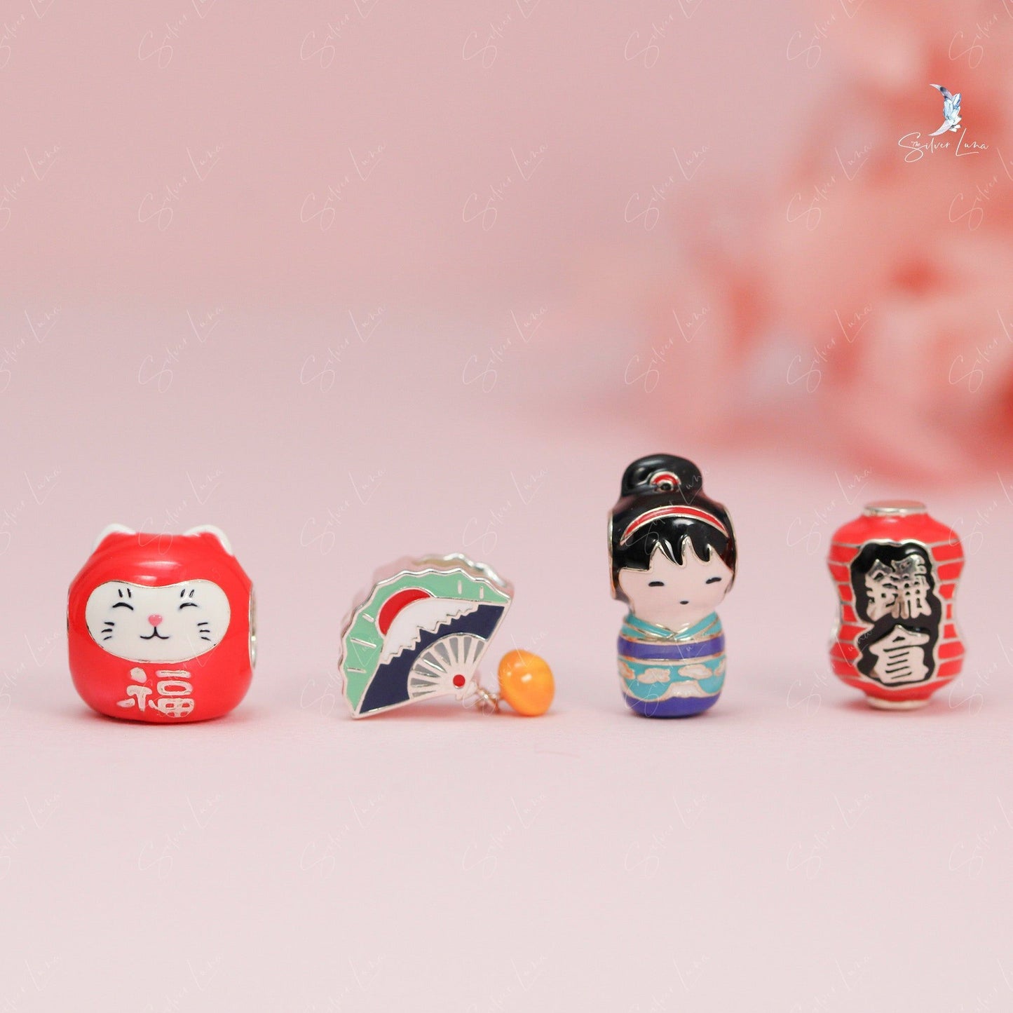 Japanese motif charm bracelet