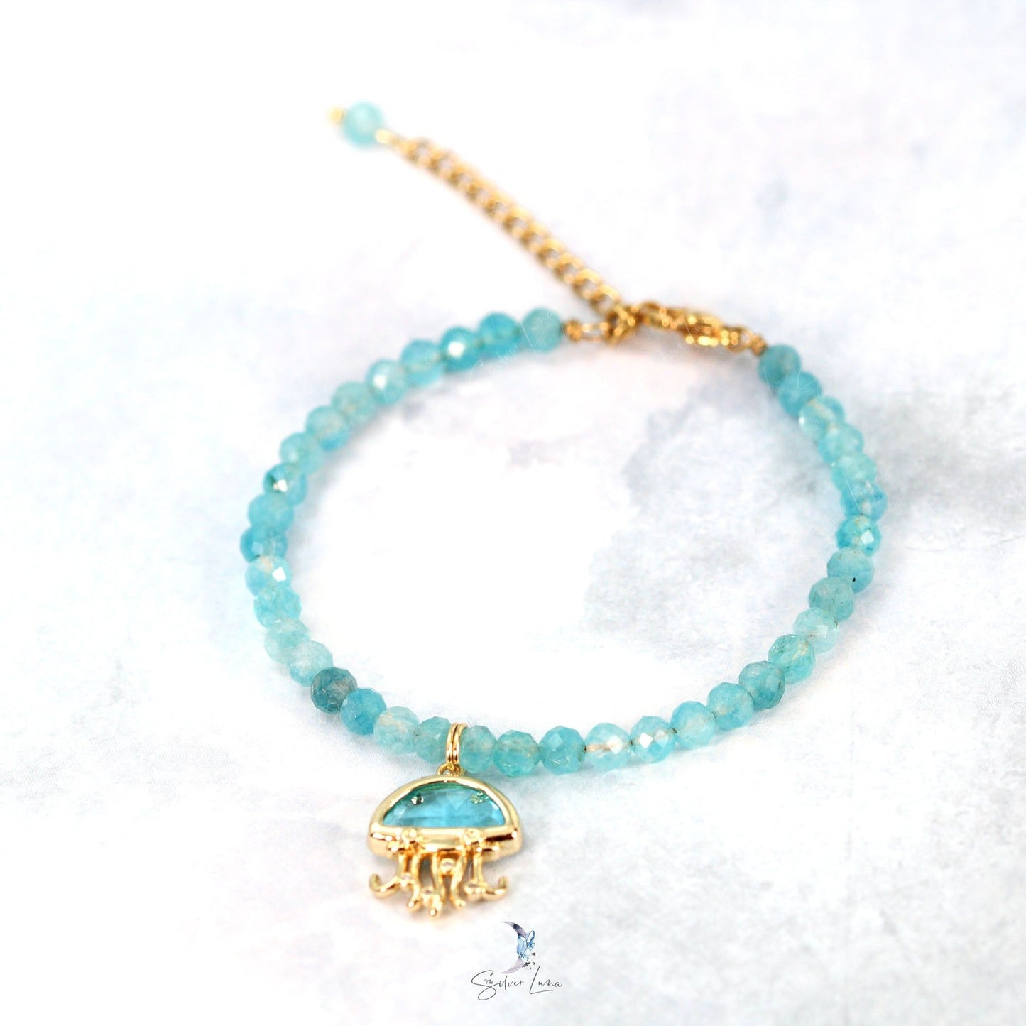 jellyfish blue chalcedony bracelet