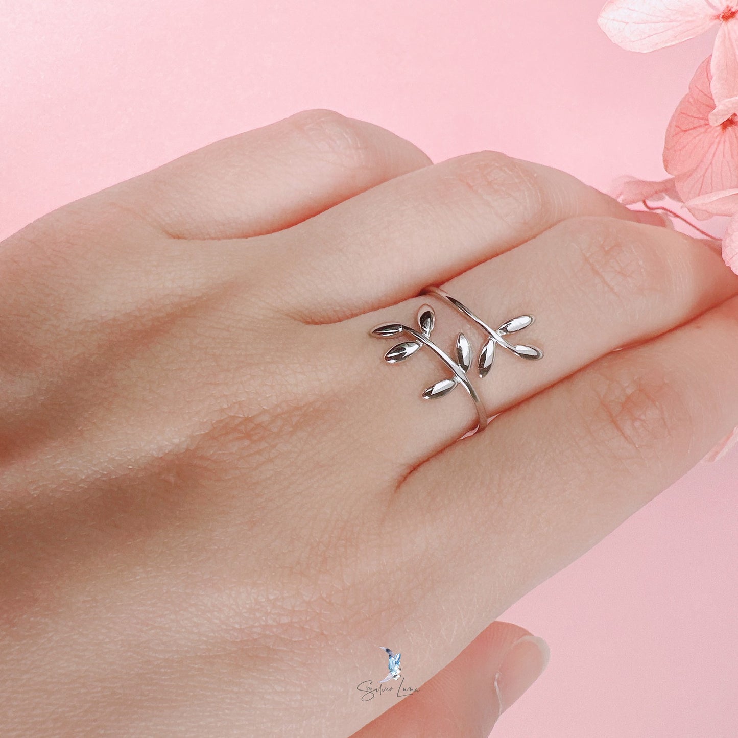 adjustable leaves wrap ring