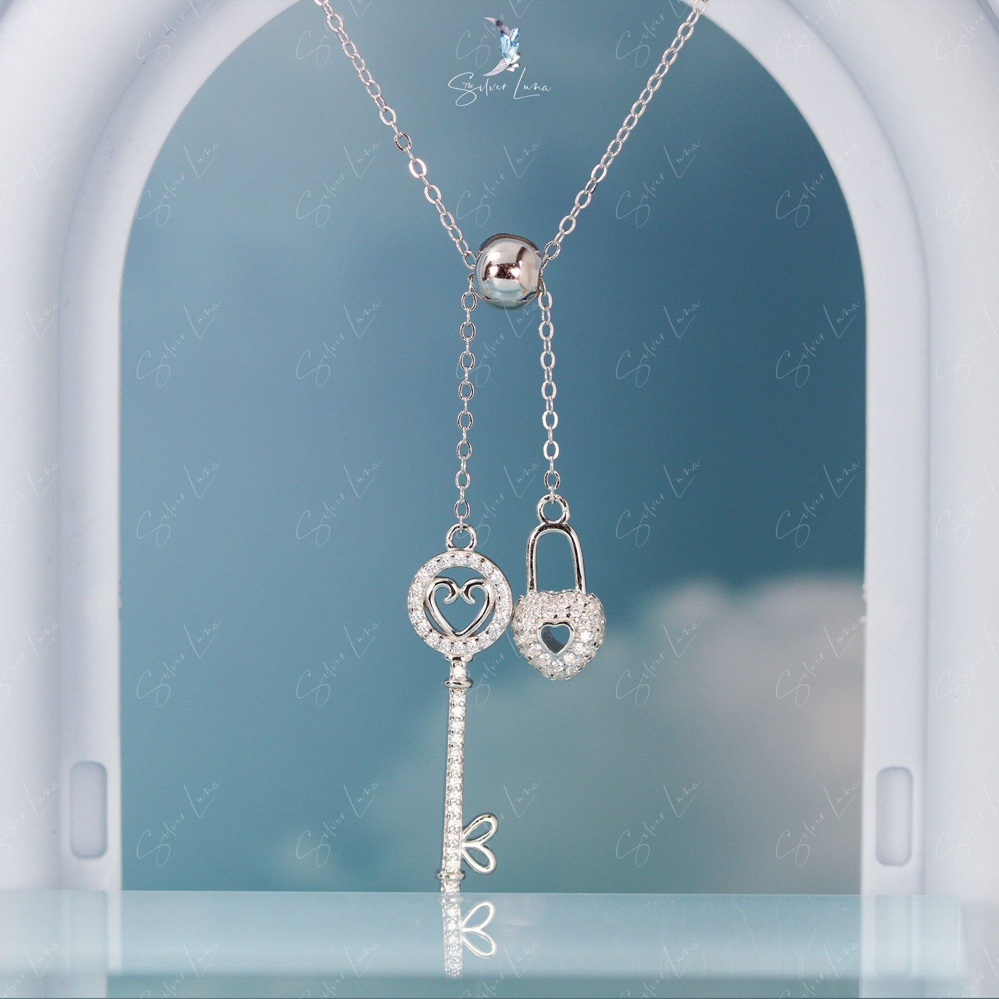lock can key adjustable necklace