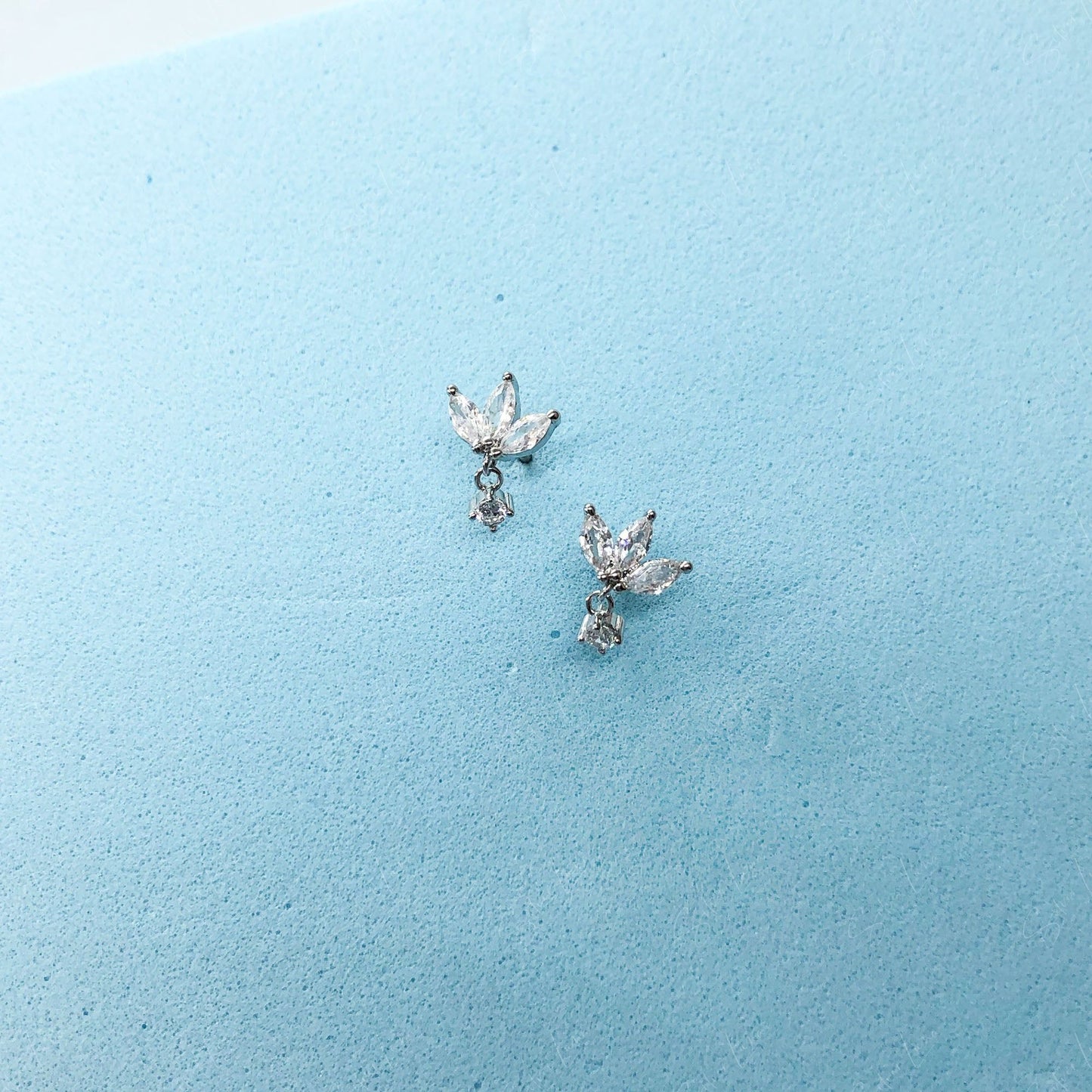 lotus sterling silver stud earrings
