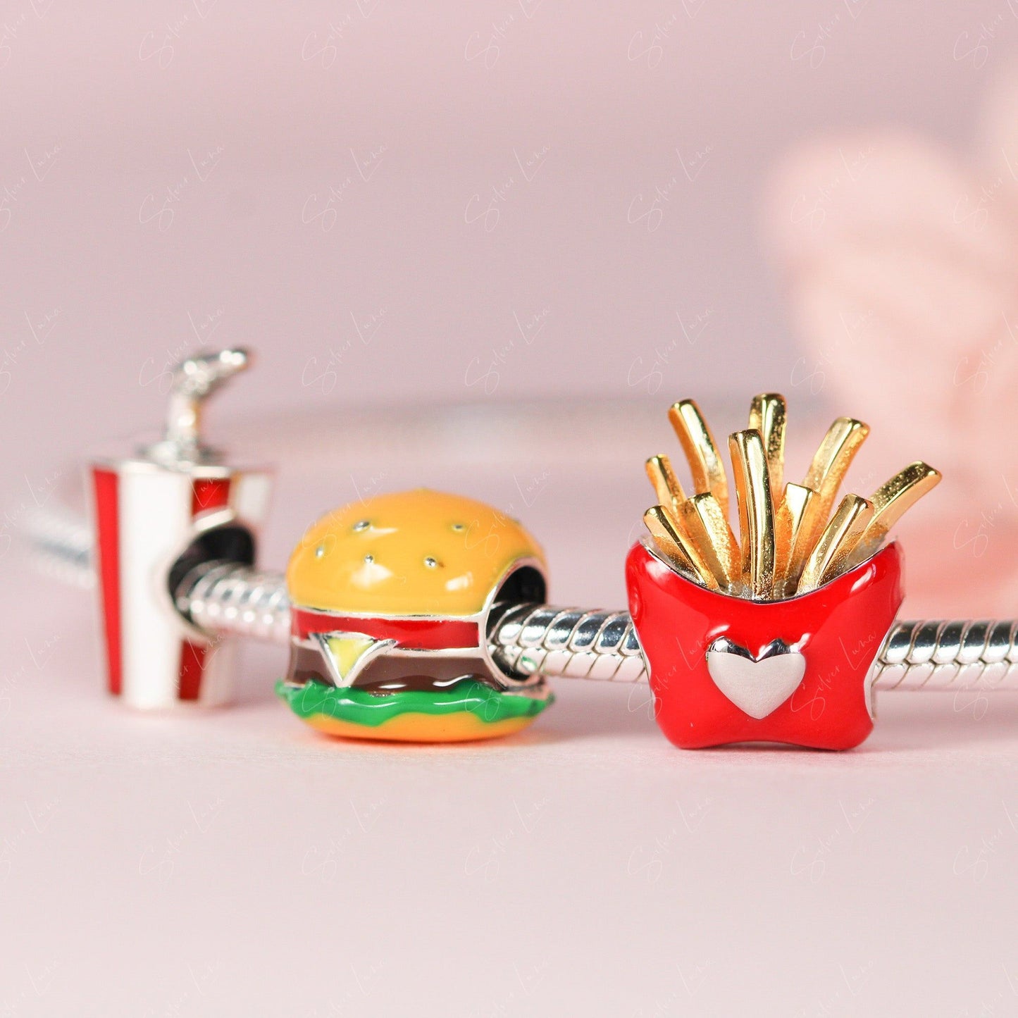 fast food charm bead