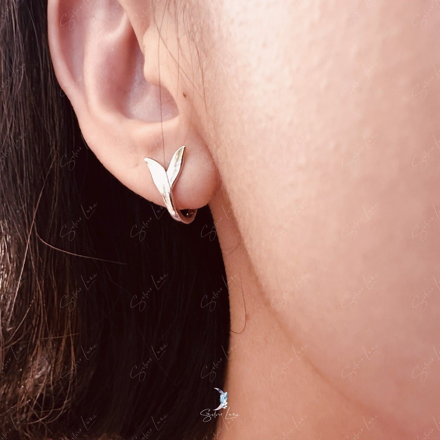 mermaid tail hoop earrings