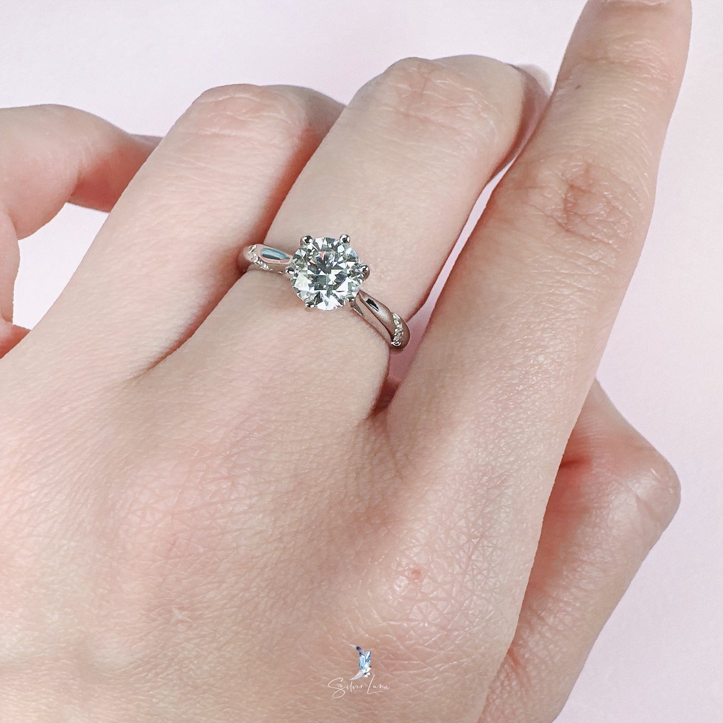 Moissanite engagement ring