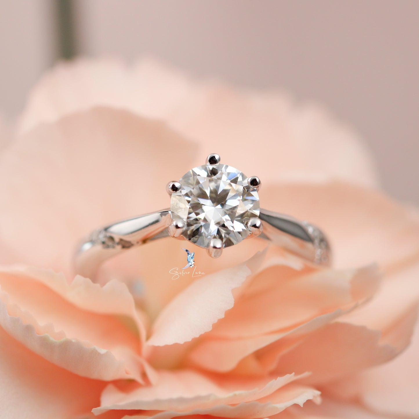 Moissanite engagement ring
