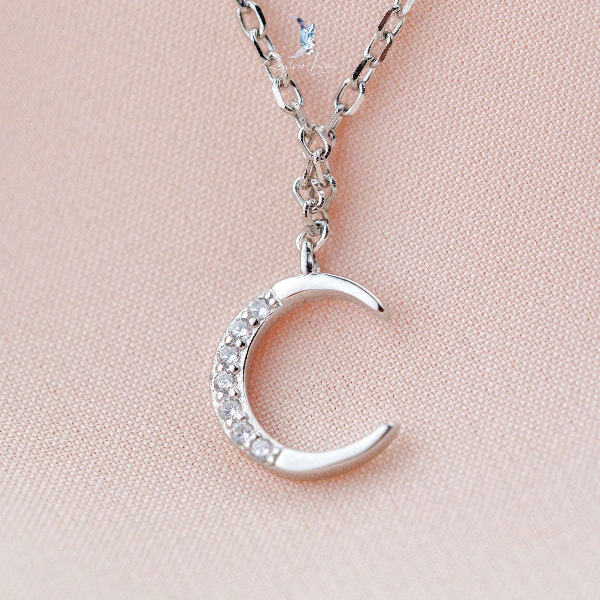moon and star sterling silver anklet