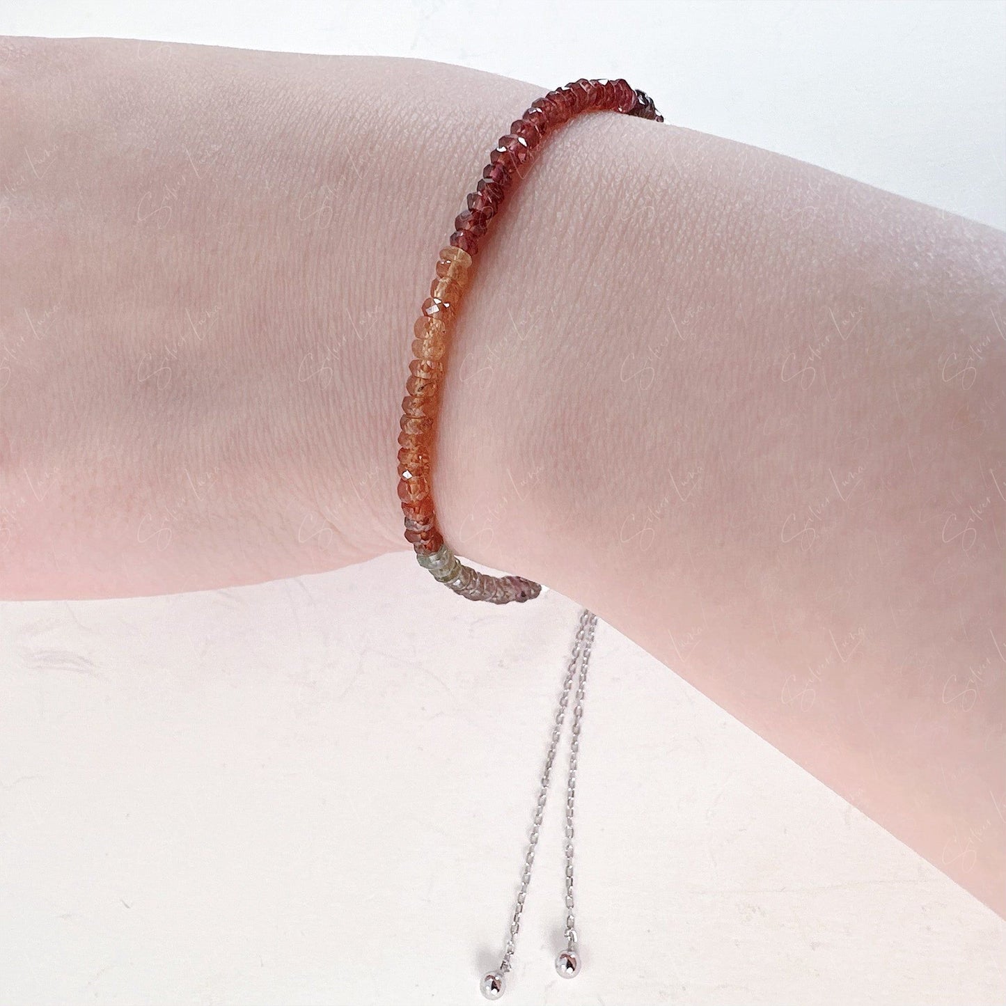 rainbow garnet bracelet
