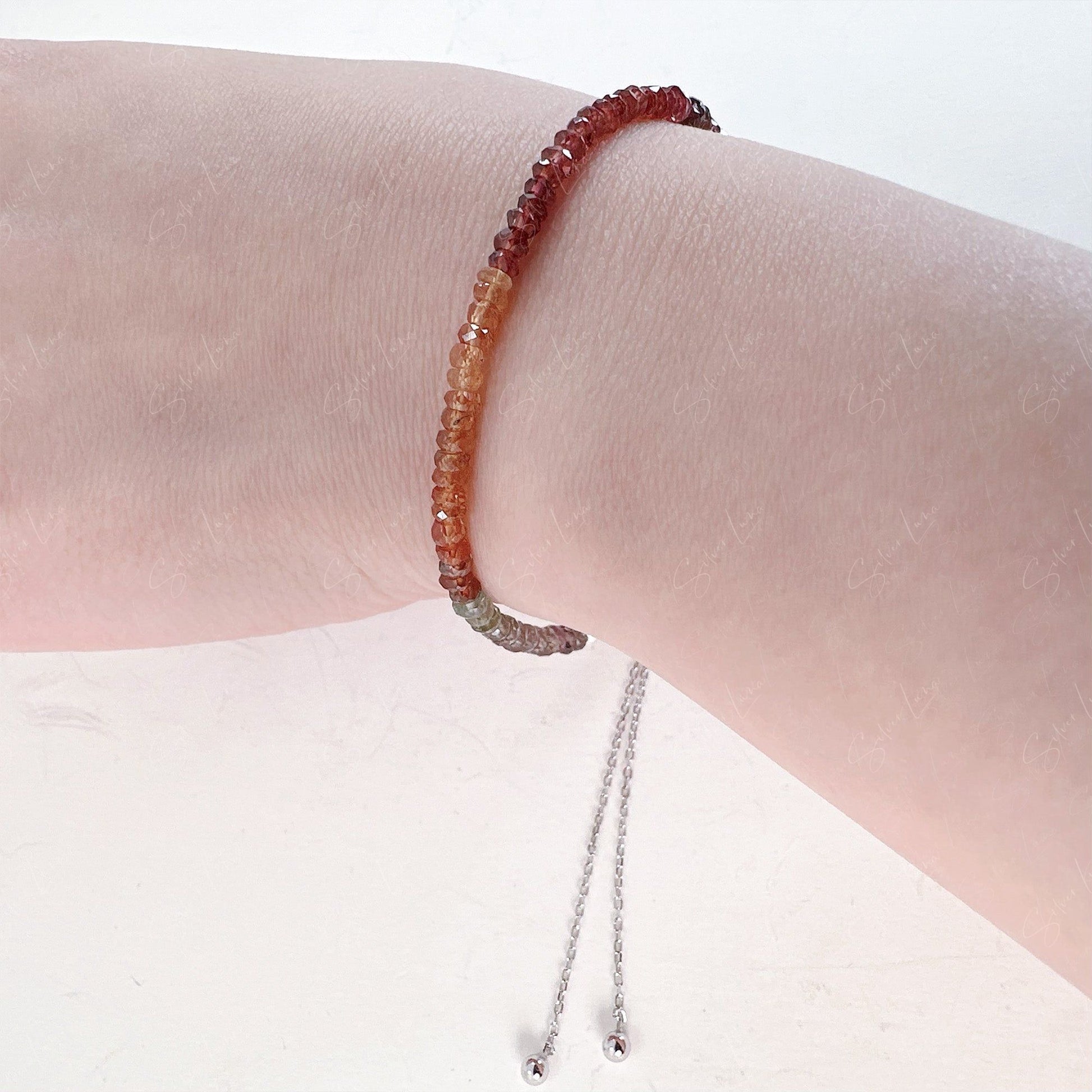rainbow garnet bracelet