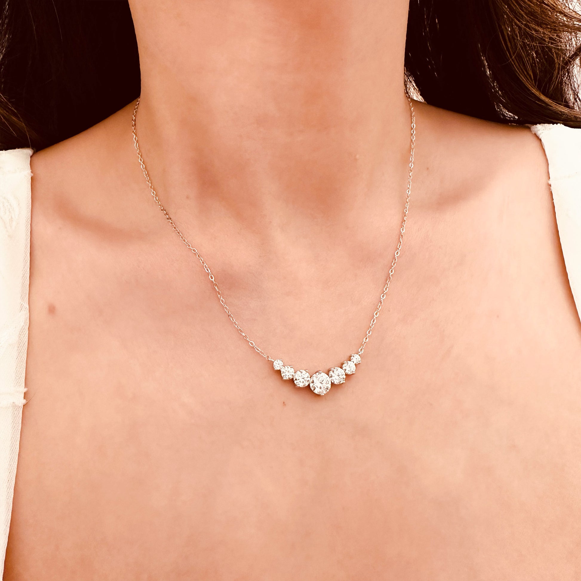 Multi gemstones Moissanite pendant necklace