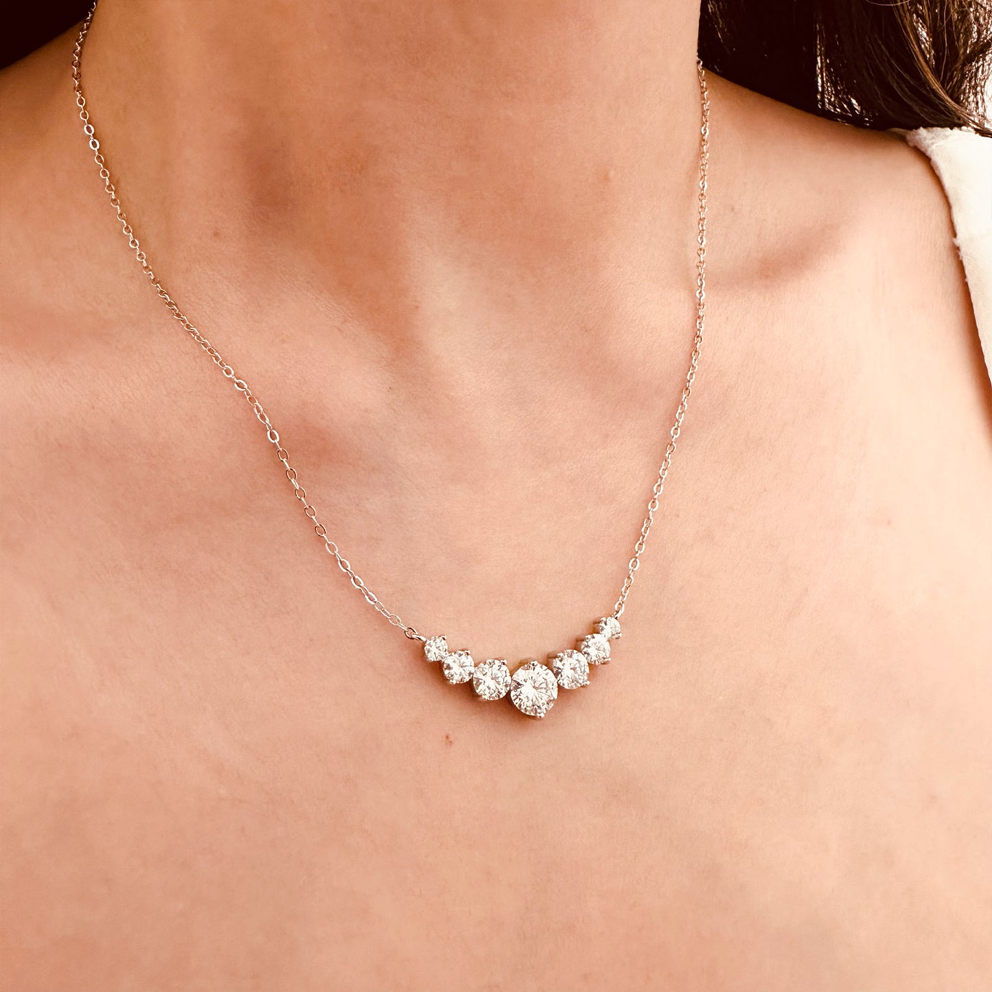 Multi gemstones Moissanite pendant necklace