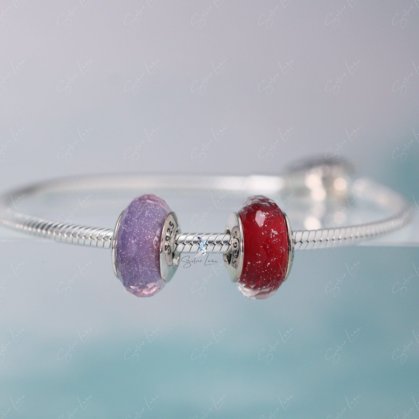 sparkling murano glass bead